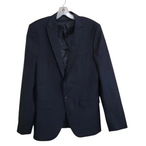 Zara Mens Black One Button Blazer Jacket Size 36